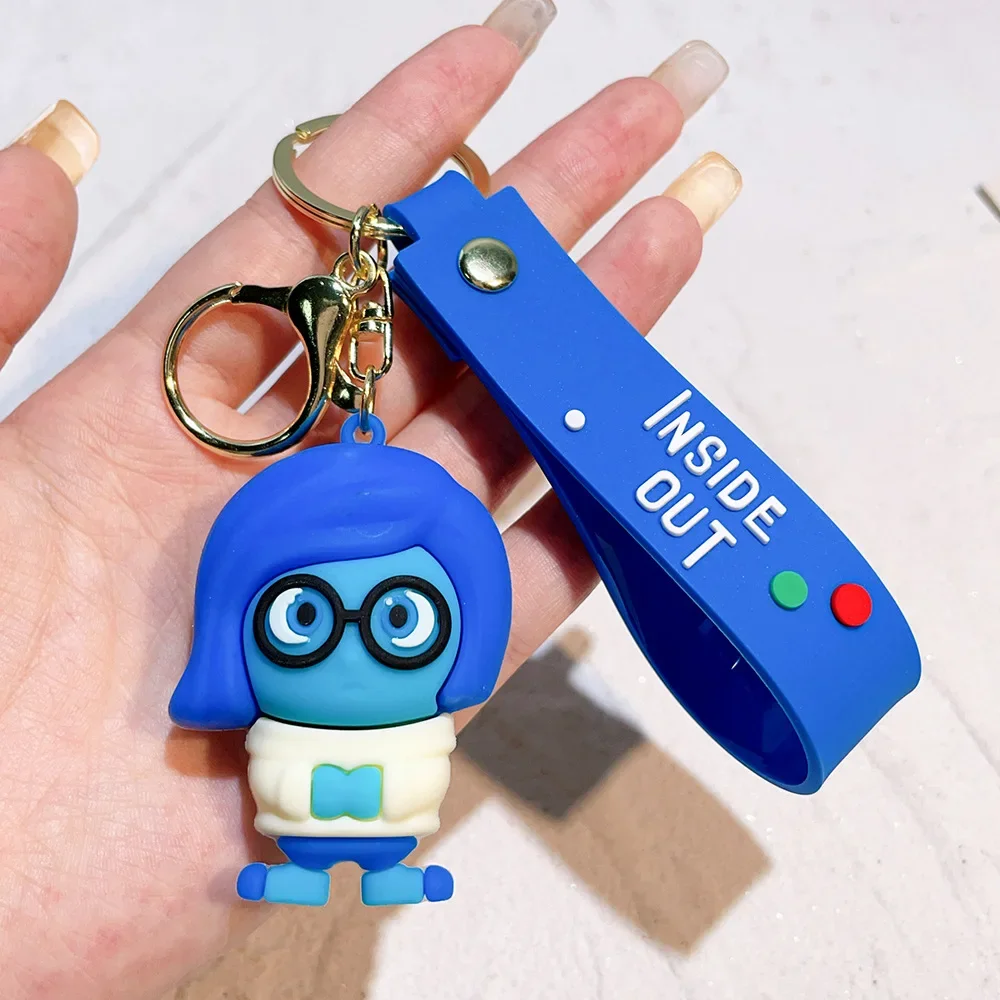 Disney New Cartoon Inside Out Keychain Pendant Personality Creative Soft Glue Doll Cross-Border Sales Small Pendant