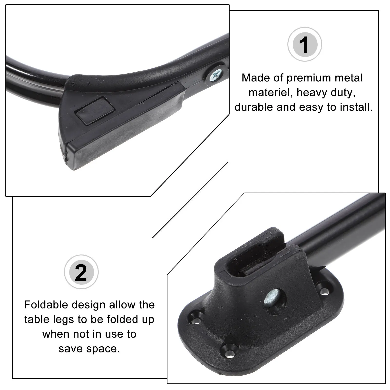 

2Pcs Foldable Metal Hairpin Legs Heavy Duty Folding Table Legs Easy Install DIY Coffee Table Sofa Cabinet Furniture