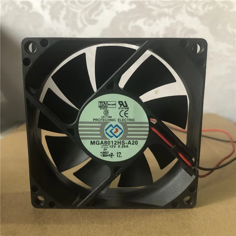 

MGA8012HS-A20 12V 0.25A 8CM 8020 2-wire cooling air blower