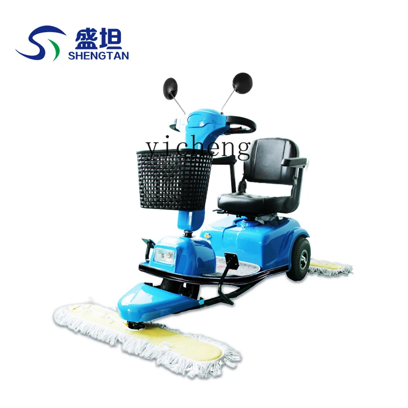 c3 Electric Dust Cart Commercial Factory Property Cleaning Trolley Driving Electric Multifunction