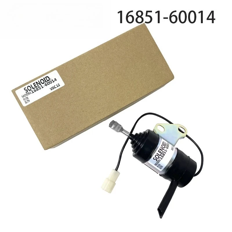 

16851-60014 12V Fuel Stop Solenoid Valve Compatible with D722 Engine Tractor Replacement Parts 16851-60012