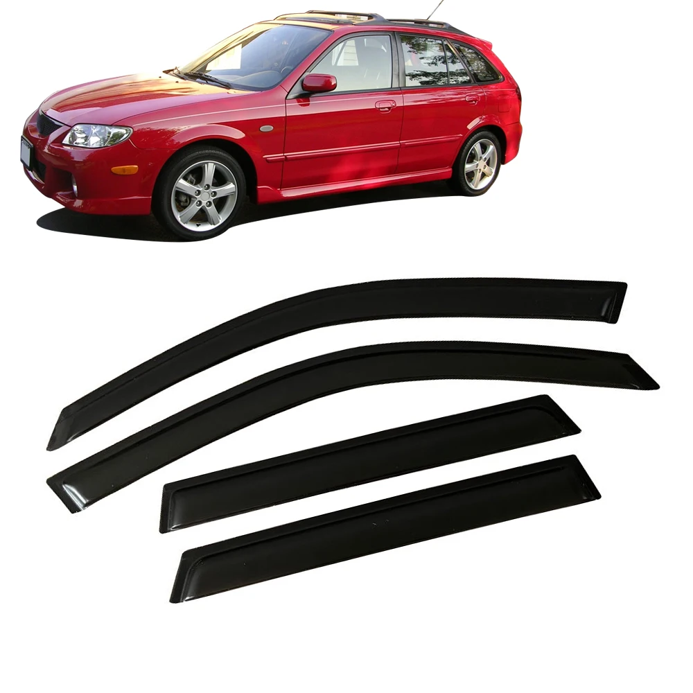 

Window Visor for MAZDA Protegé BJ 323 Familia HATCHBACK 1998 1999 2000 2001 2002 2003Wind Deflectors Rain Guards Door Visor Vent