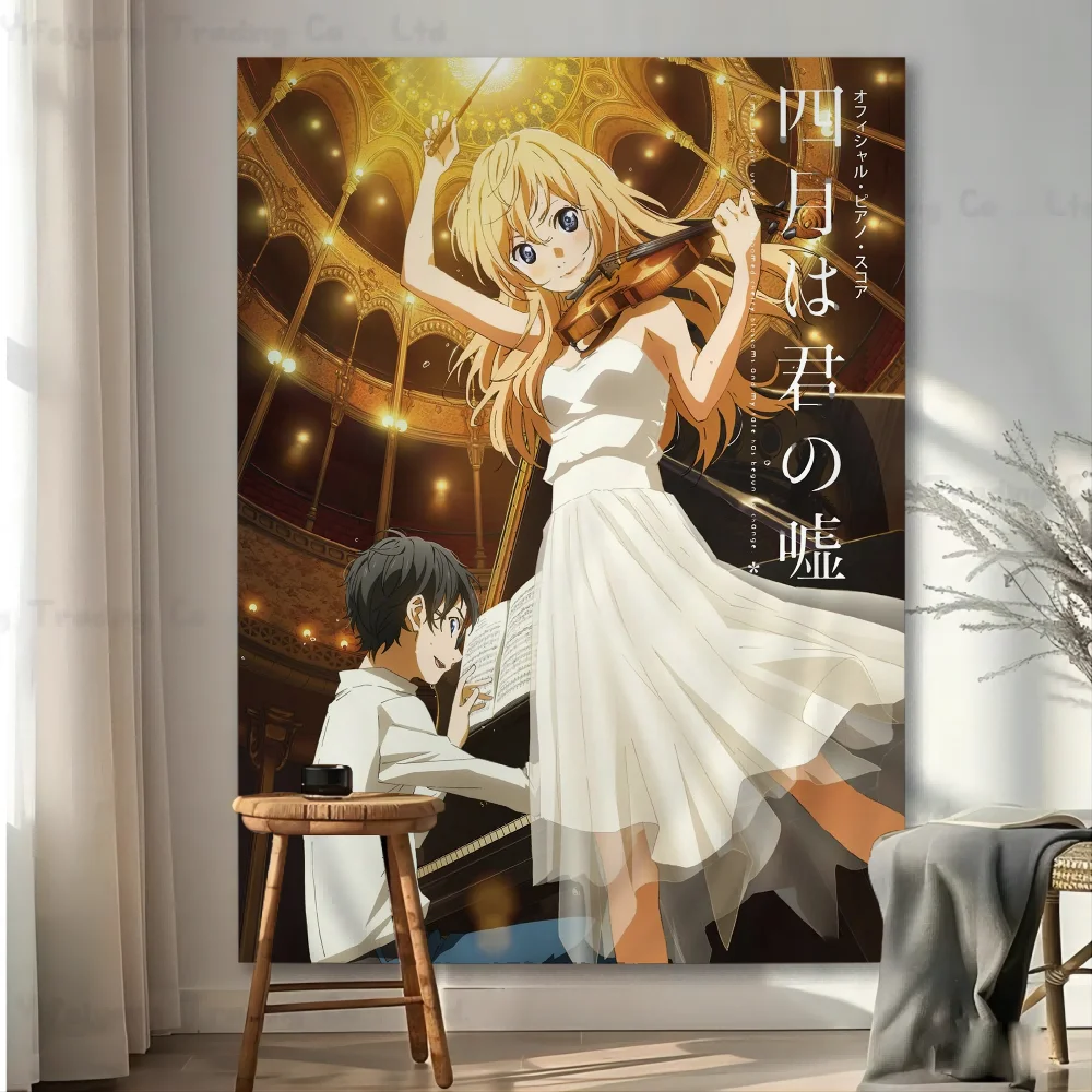 

Your Lie In April Anime Anime Tapestry Hanging Tarot Hippie Wall Rugs Dorm Wall Hanging Sheets