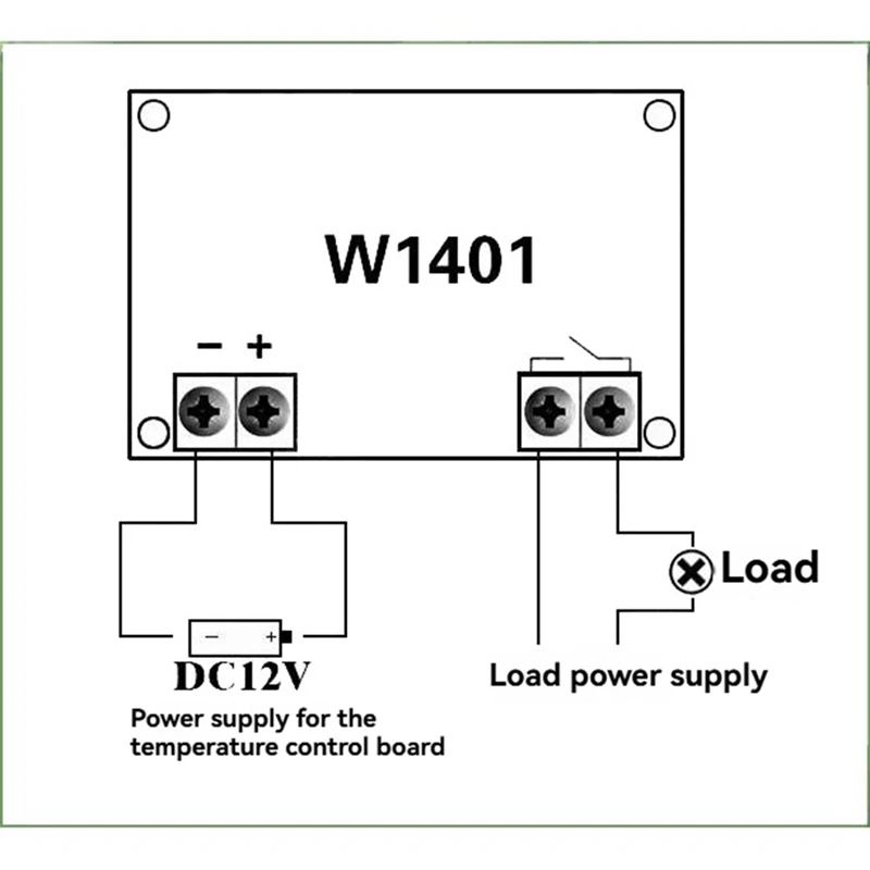 B62B W1401 Digital Thermostat LED Display Circuit Board with Sensor Waterproof Probe LED Display for Circuit Control
