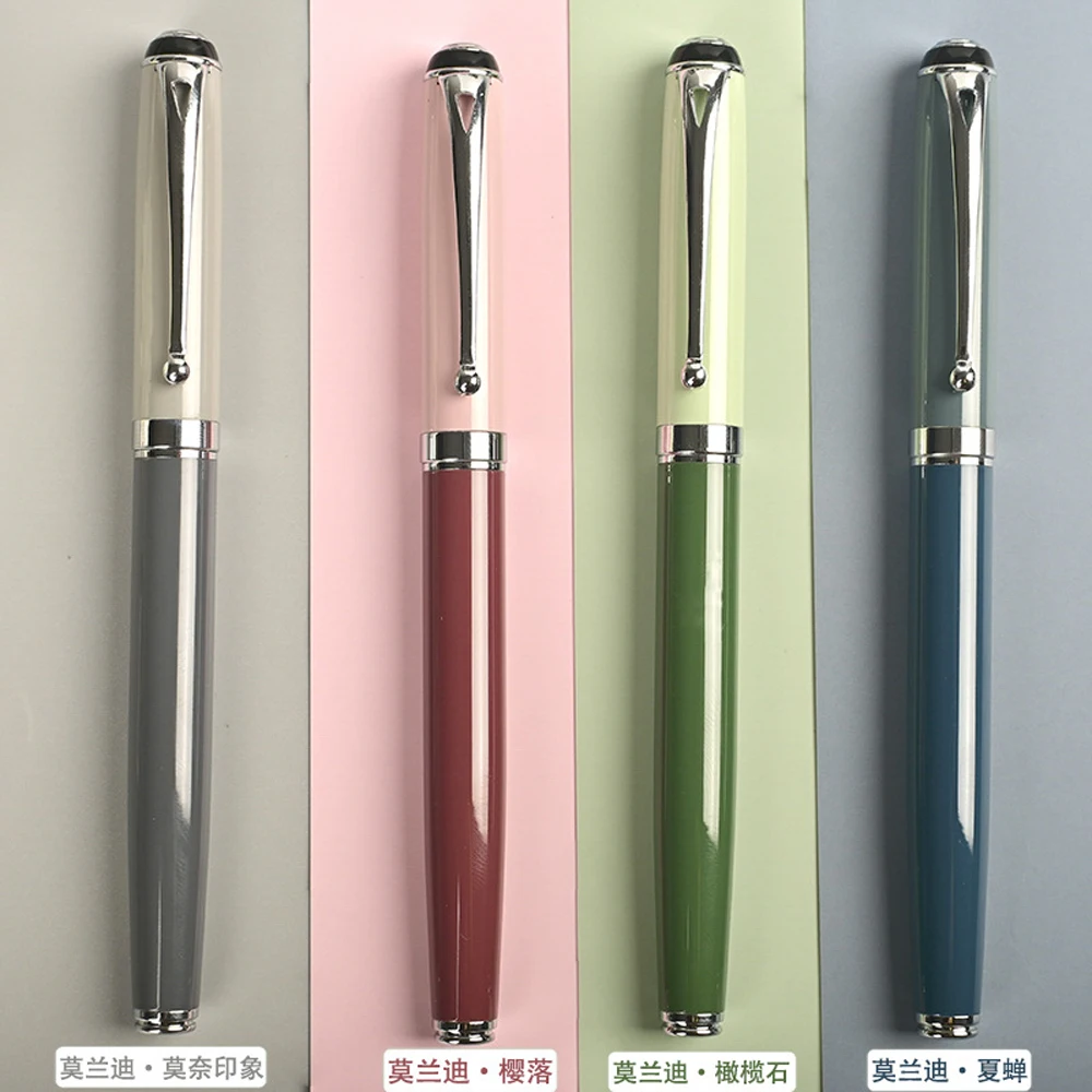 1 Pcs Fountain Pen, Professional Morandi Metal Pen, Stylish and Sturdy,Distinguished, Mechanical Feel,Metallic Touch,Luxury Pen