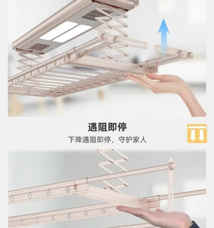 

Smart Home Electric Dryer Rack with Remote Control Hidden Installation and Lifting Feature for Home Decoration Clothes Drying