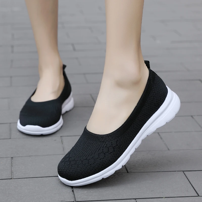 Shoes for Women Flats Shoes 2023 Breathe Soft Color Slip On women work shoes comfortable for work Ladies Shoe Mesh Zapatos Mujer