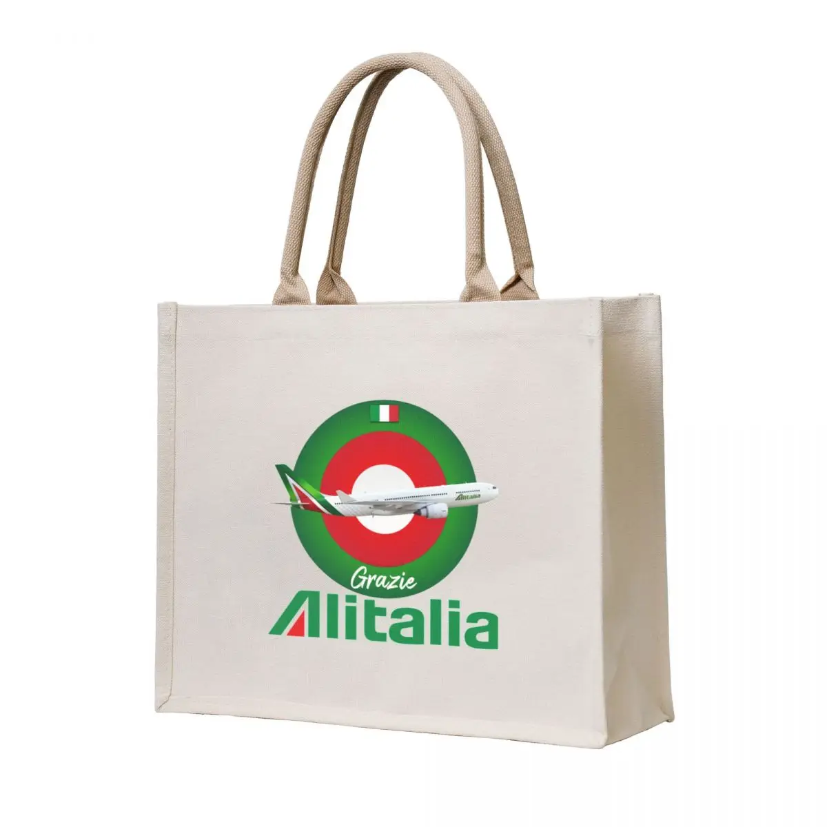 

Alitalia Airways Bankruptcy Italy Airport Plane Ciao Farewell Homage Tote Bag bags woman 2025