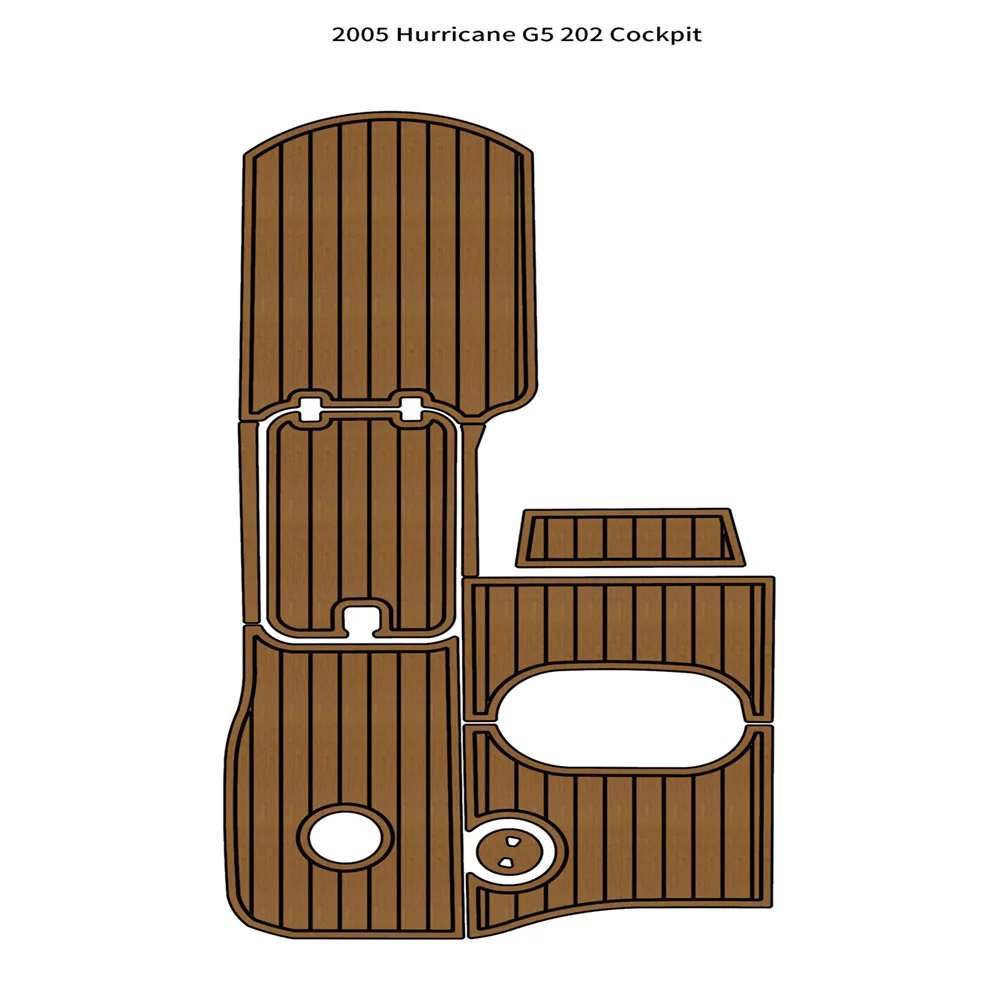 

2005 Hurricane G5 202 Cockpit Pad Boat EVA Foam Faux Teak Flooring Mat SeaDek Marine Mat Gatorstep Style Self Adhesive