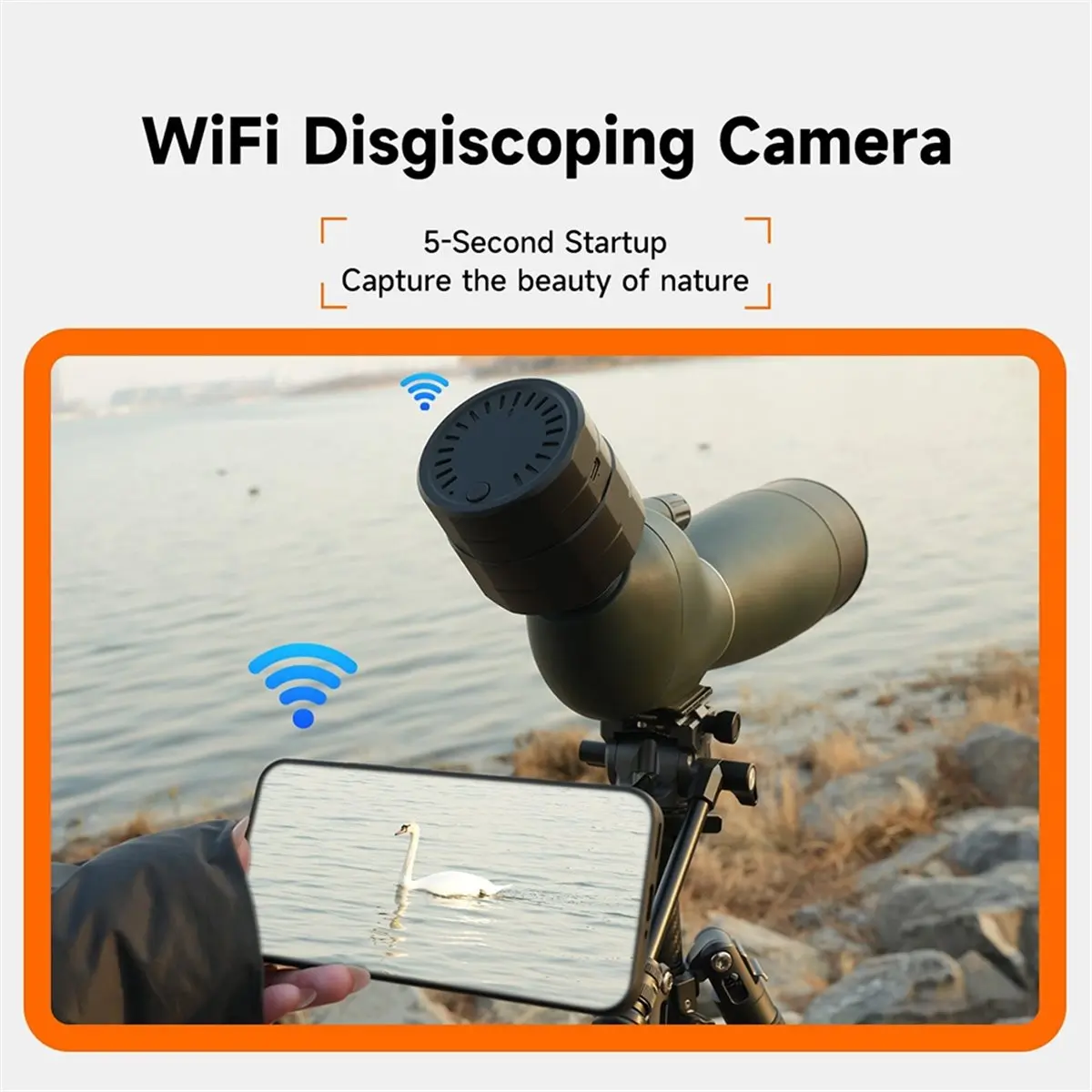 “QUALITY EXCELLE“SC002 WiFi Camera, Digiscoping Camera Compatible with SV28 SV41 Pro Spotting SV202 Binoculars for Outdoor