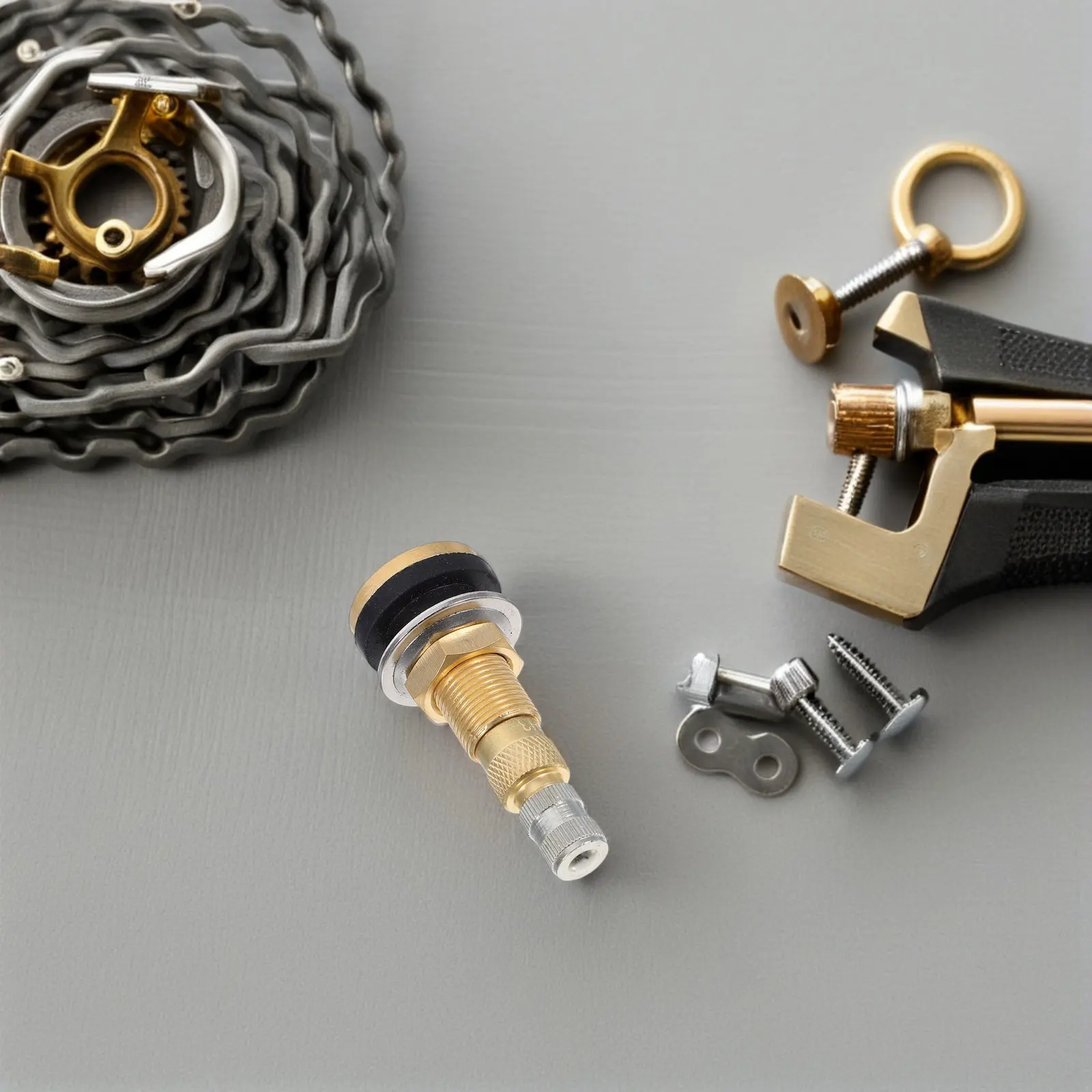 2Pcs Heavy Duty Brass Tire Valve Stems for Tubeless Vacuum Tires Compatible with Construction Loaders Rollers Tractors Farm