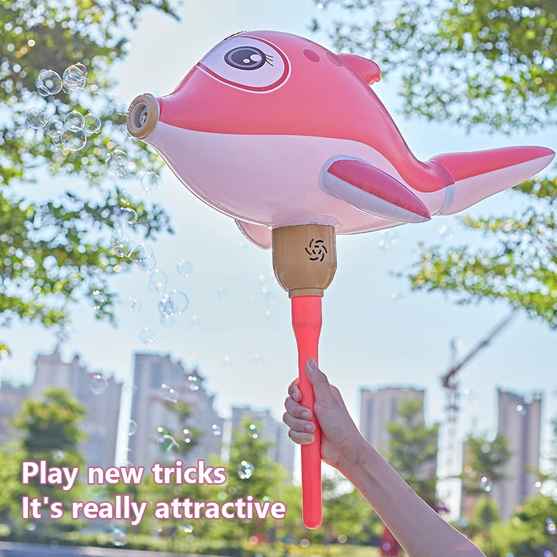 Inflatable Toy Automatic Bubble Gun Handheld Dolphin Soap Maker Bubble Machine Summer Outdoor Toys for Kids Children's Day Gift