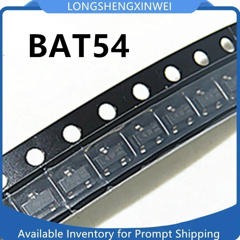 100PCS New Original Schottky Diode BAT54 L4W 0.2A/30V SOT23-3 Body Module Small Triode