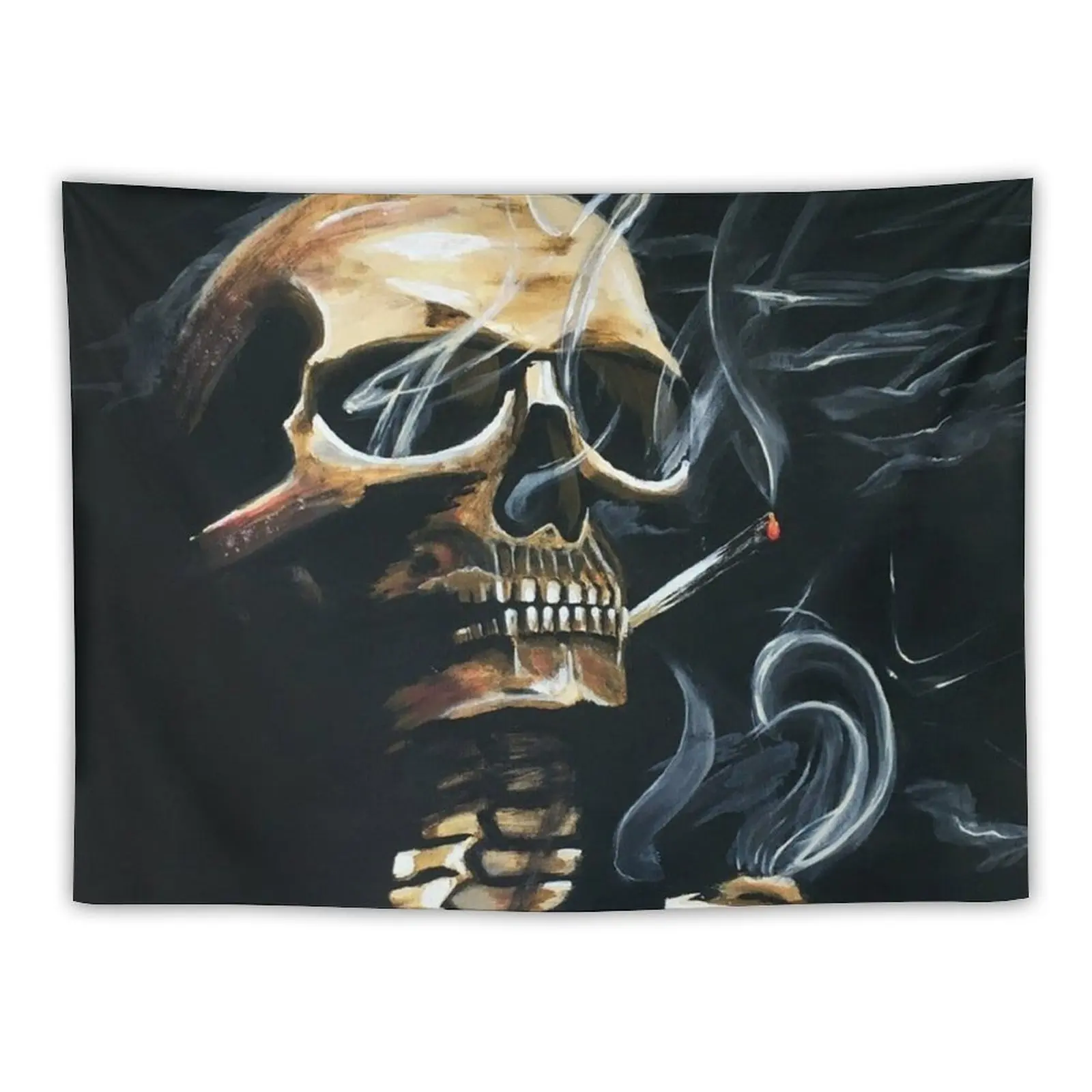 

New Vincent Van Gogh Skull with Smoke Tapestry Wall Mural Wallpapers Home Decor Wall Decoration