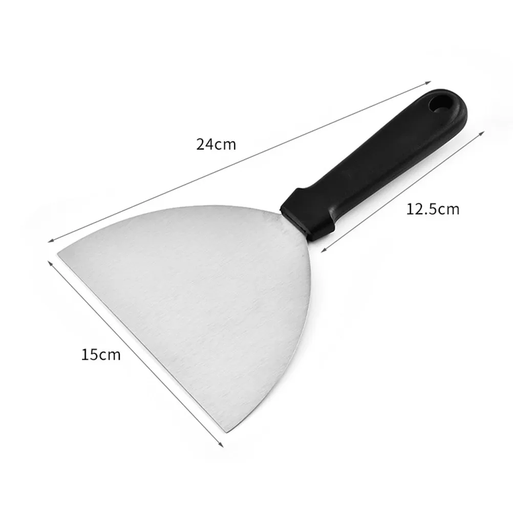 Semicircle Stainless Steel Cooking Shovel Plastic Handle Non Slip Pancake Pizza Cake Spatula Server Transfer Pizza Server
