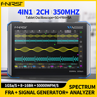 FNIRSI DPOS350P 4-IN-1 Tablet Digital Oscilloscope 2CH 350MHz Signal Generator, Spectrum Analyzer, Frequency Response Analyzer