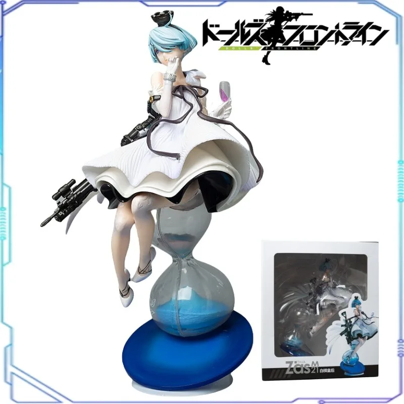 27CM niñas Frontline Zas M21 juego periférico blanco reina de ajedrez hermosa figura de niña ornamento colección de estatuas modelo en caja regalo