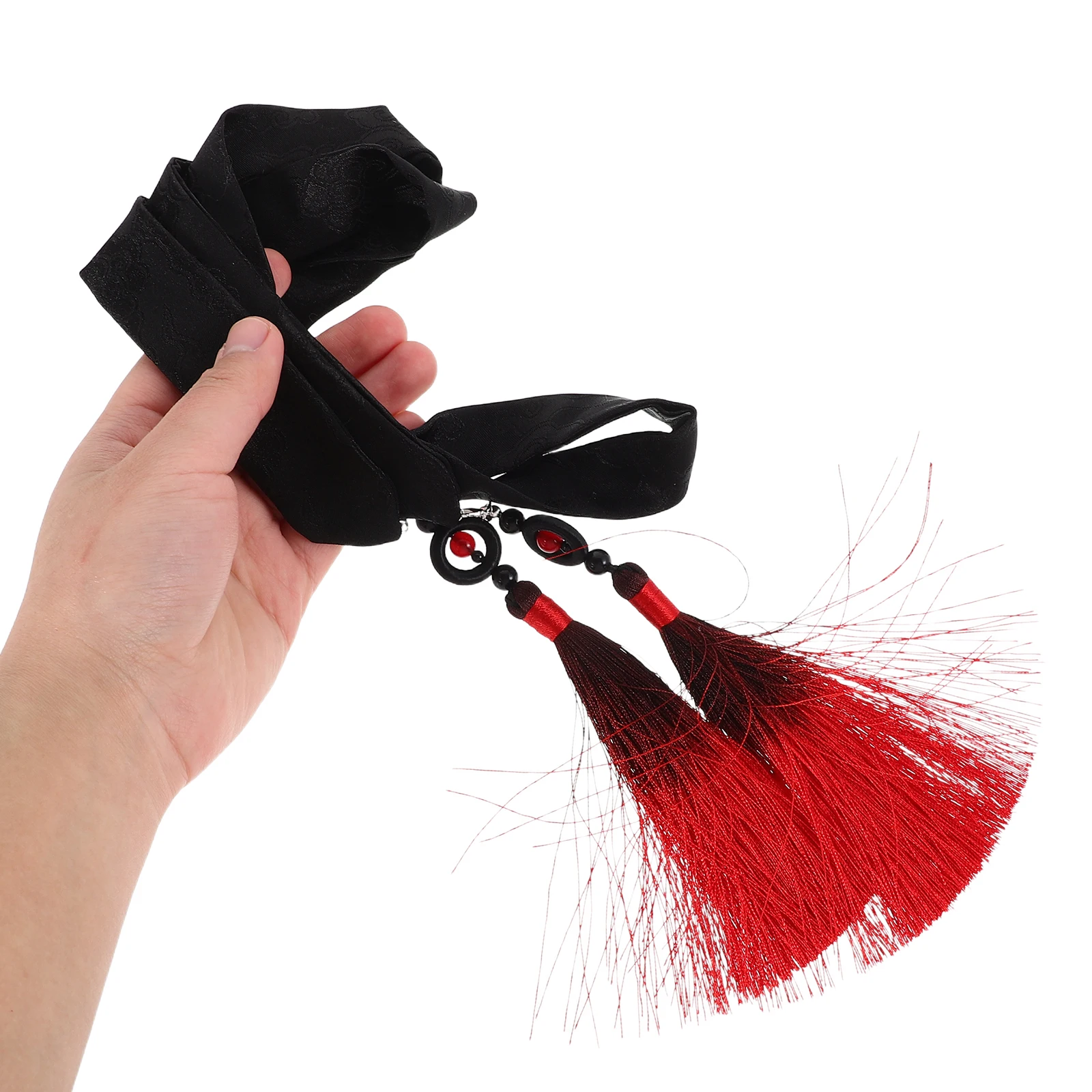 

Chinese Hanfu Ribbon Vintage Tassel Headdress Cosplay Hair Rope Hanfu Headband Decor Soft Material Forehead Decor Gradient