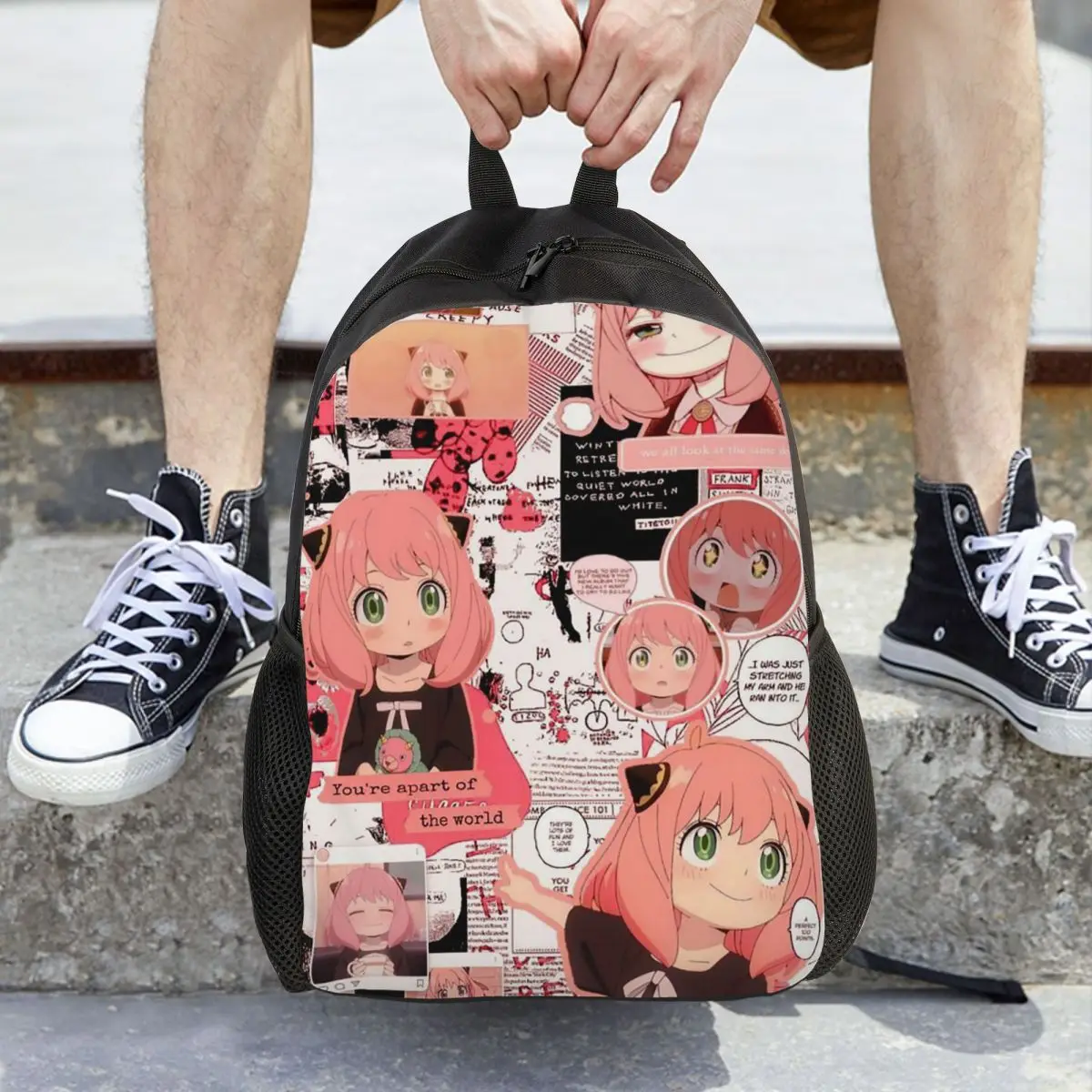 Spy X Family Anya Forger Backpack Daypack Large Capacity Kids BookBag School Bag Shoulder Bags for Men Women