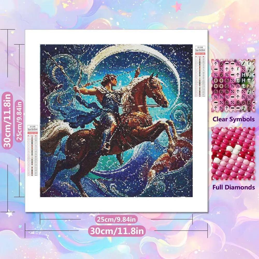 Constellation 5D Diamond Painting Art Kit DIY Likes Leo Aries Full Round Drill Mosaic Set Rhinestones Decor Gifts for Home Hobby