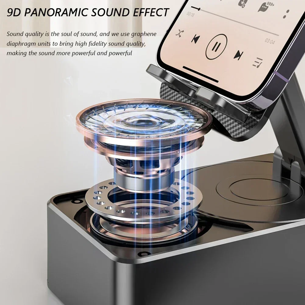 Slip Cell Phone Stand with Speaker Adjustable Portable Desktop Bracket Folding Desktop Live Lazy Stand Anti-Bluetooth-Compatible