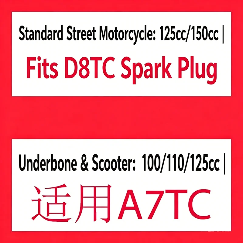 Spark plugs/glow plugs/small engine spark plugs suitable for motorcycles and scooters