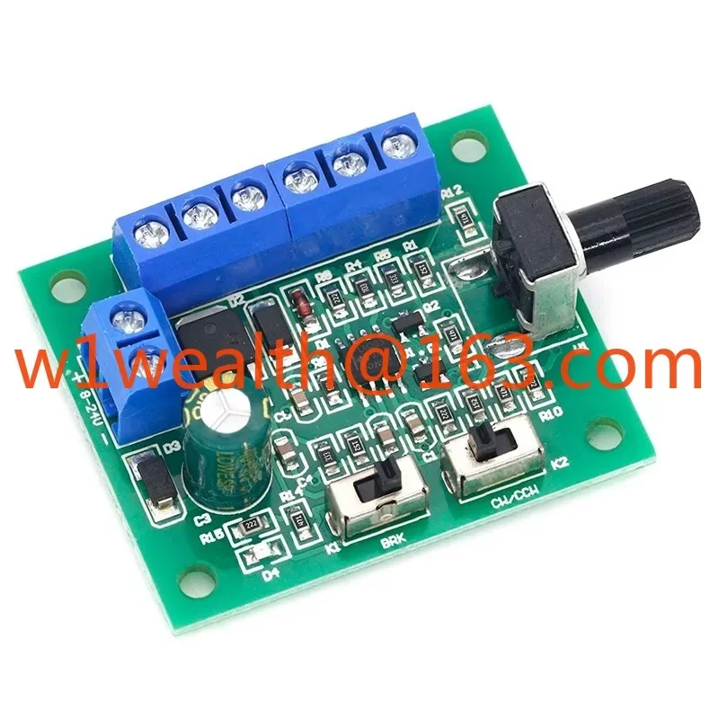 DC 8-24V brushless motor PWM speed board, DC motor governor 10A forward and reverse switch with driver