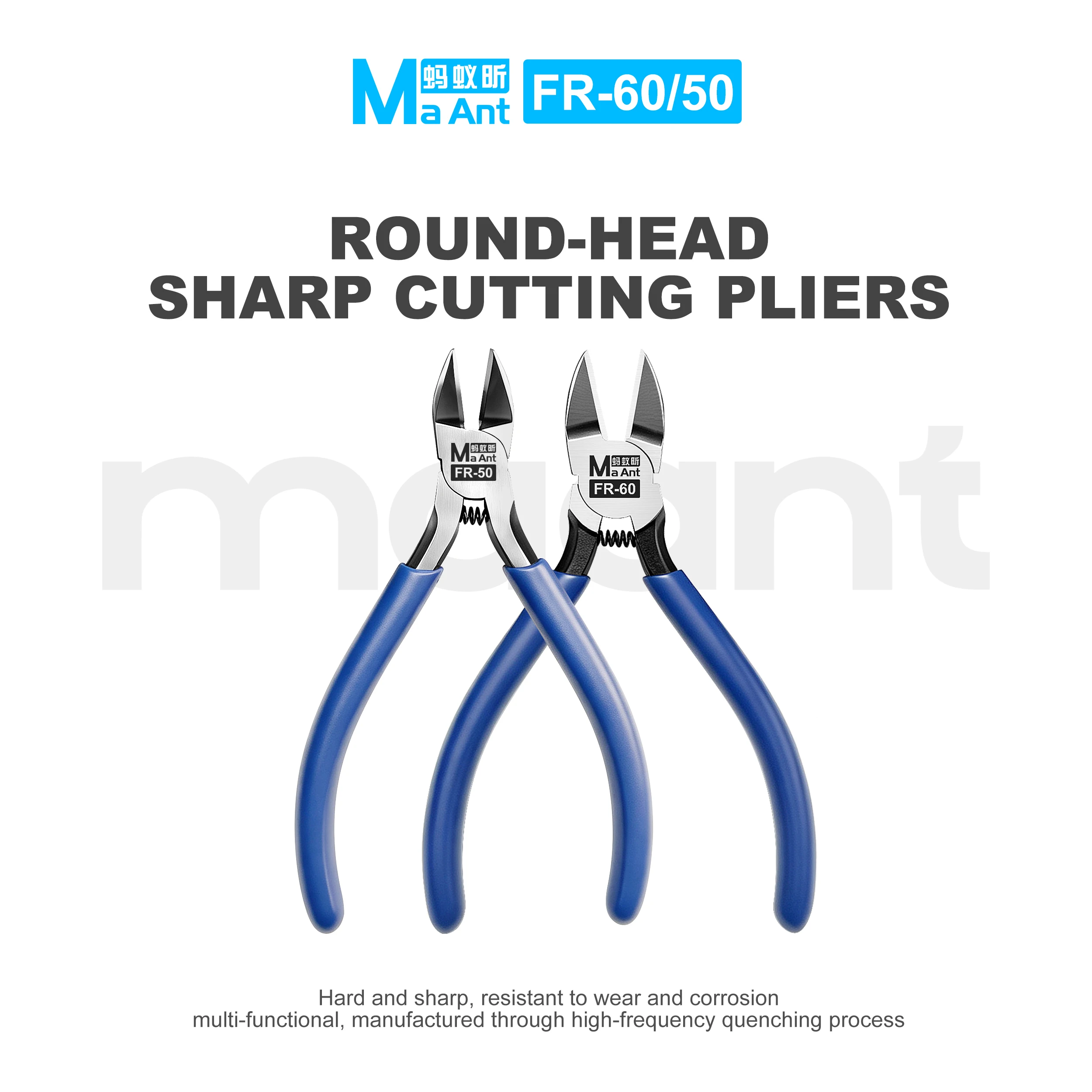 MaAnt FR-50 FR-60 Sharp Edge Cutting Pliers High Carbon Steel Spring Return Diagonal Cutter for Wire PCB Pins Plastic Repair 1PC