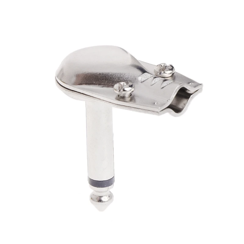 573A 10 Pcs 1/4" 6.35mm Mono Speaker Right Angle Guitar Phono Plug Pancake Connector