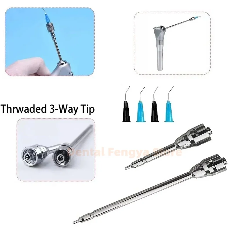 1Pcs Autoclable Dental Kerr Sybronendo Style Air Water Syringe Tips with Luer Lock Triple-Function Nozzle Gun Dentist Tools