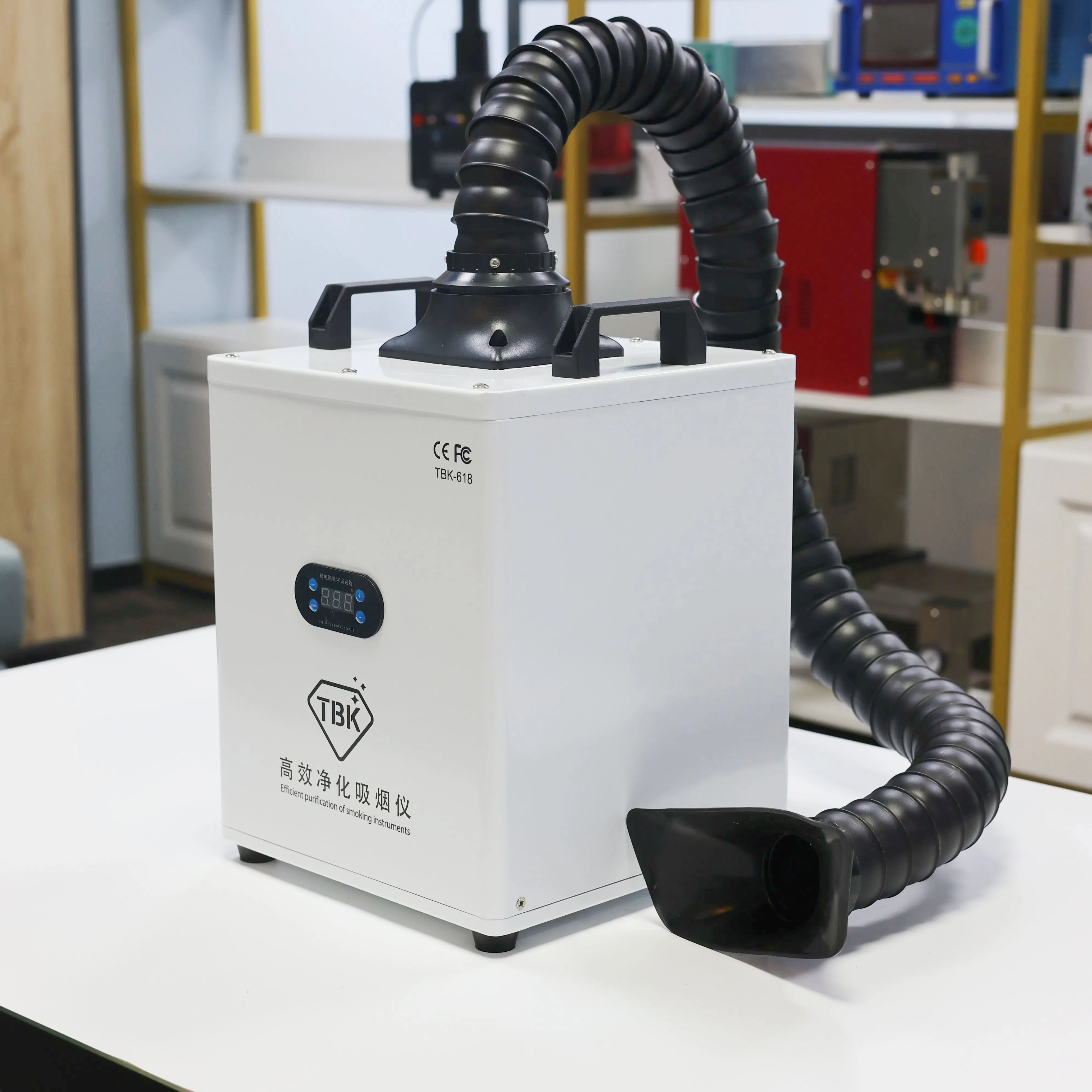 

TBK-618 Welding Smoke Purifier Machine for Laser Back Glass Smoke Remove Air Dust Cleaner Fume Extractor