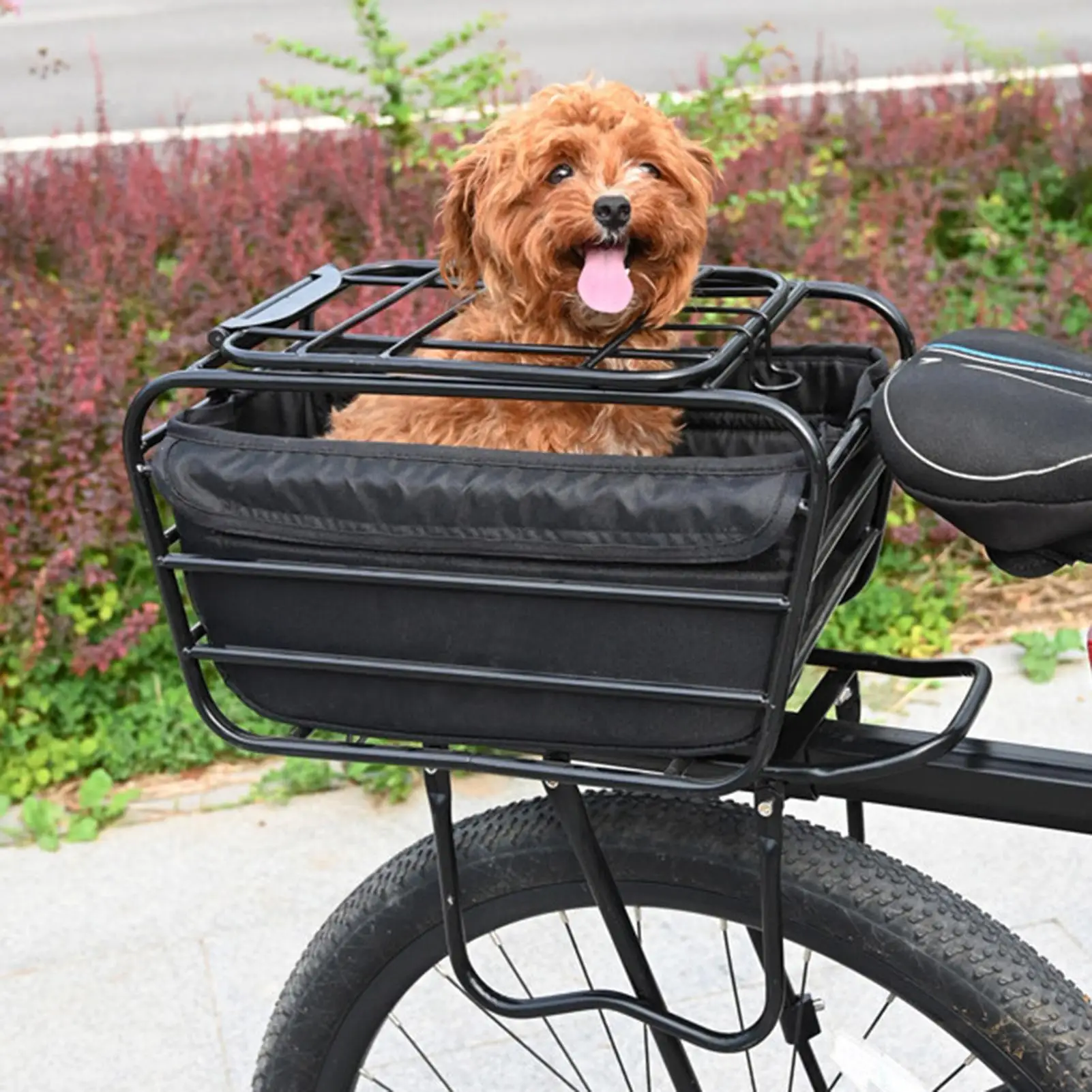 Heavy Duty Large Capacity Bike Basket For Bike Rear Organizer Basket For Dog For All-Weather Road Cycling City Riding Commuting view 4