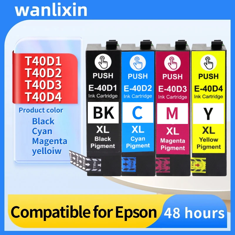 4color T40D1 T40D2 T40D3 T40D4 Compatible Printer Inkjet Pigment Ink Cartridge for Epson SureColor SC-T2100 SC-T3100 SC-T5100ink