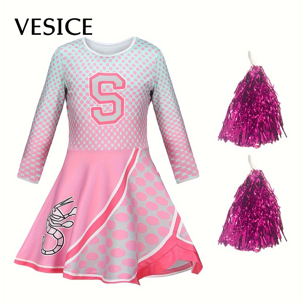 

Kids Girls Cheerleading Uniforms School Cheer Dance Outfit Cheerleader Costume Children Cheerlead Schoolgirl Suits Dancewear Set