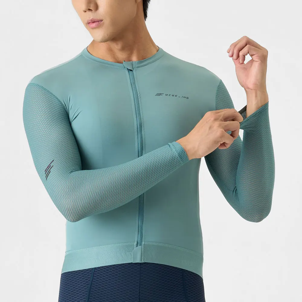 BCBE-ING Lightweight Cycling Jersey Long Sleeve Breathable Mesh Fabric Bicycle Clothes Quick Dry Bicycle Clothing Road Shirts