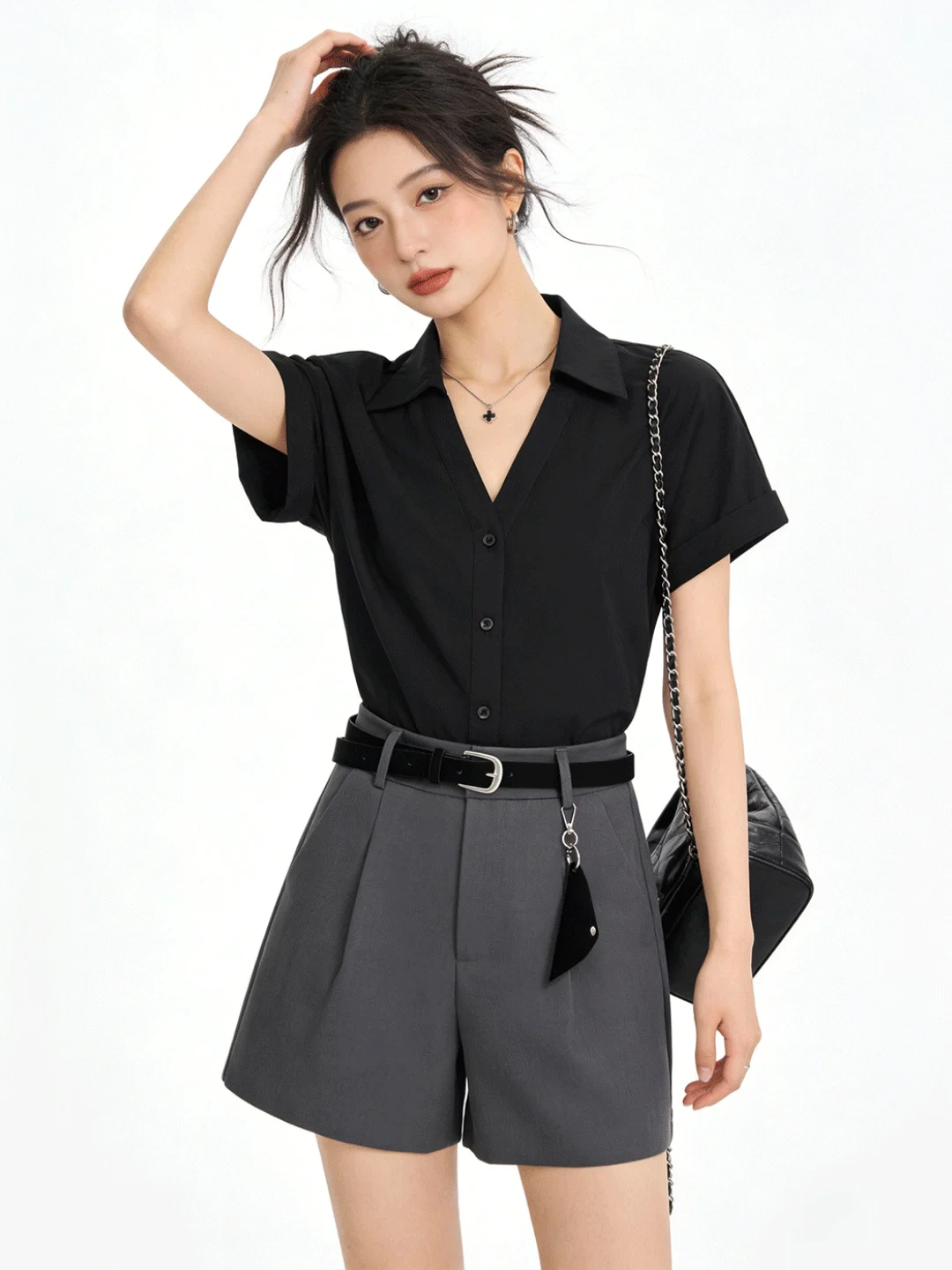 High Waist A-Line Wide Leg Suit Shorts Casual Pants Commute Style Versatile Comfortable Spring Summer New Arrival Ladies' Fas...