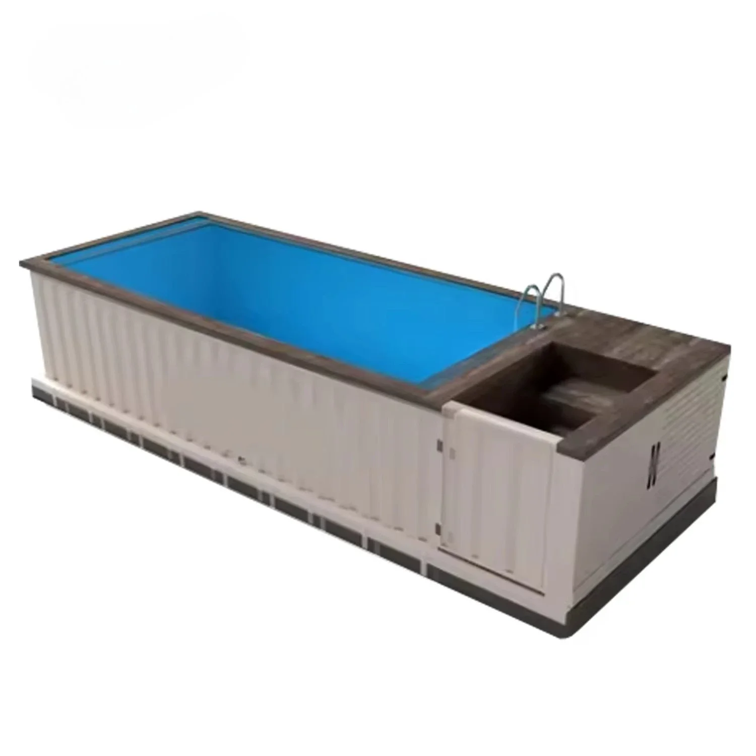 プラグアンドプレイ20フィートコンテナスパプール、ポンプとライトが事前に取り付け済み、すぐに楽しめます。
