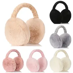 Fashion Unisex Winter Earmuffs Women Men Ear Warmer Plush Solid Color Comfortable Ear Muffs Earflap Earmuffs