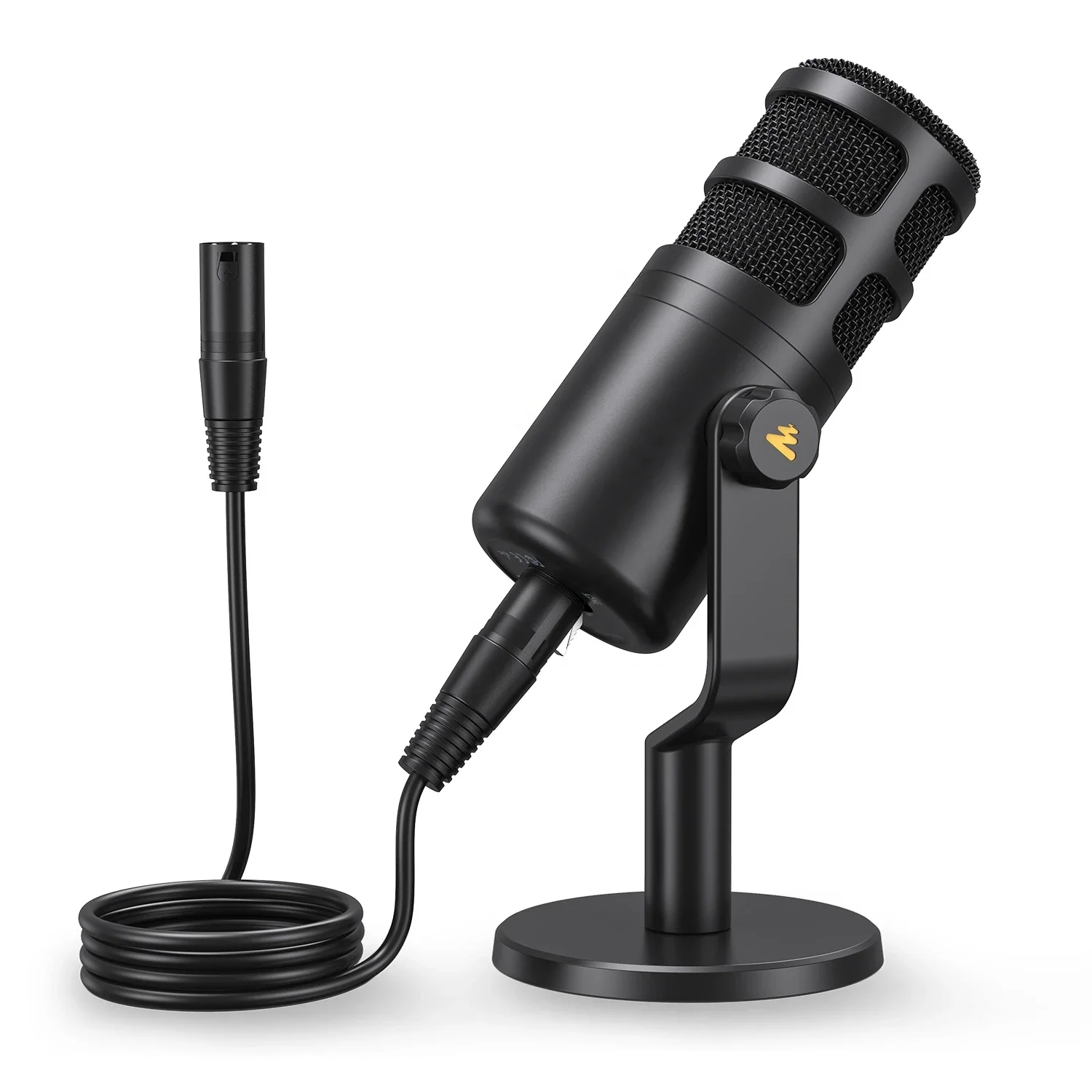 

Dynamic XLR PC Microphone All Metall Gaming Broadcast Recording Streaming Works for Audio Interface Sound Card Mixer PD100