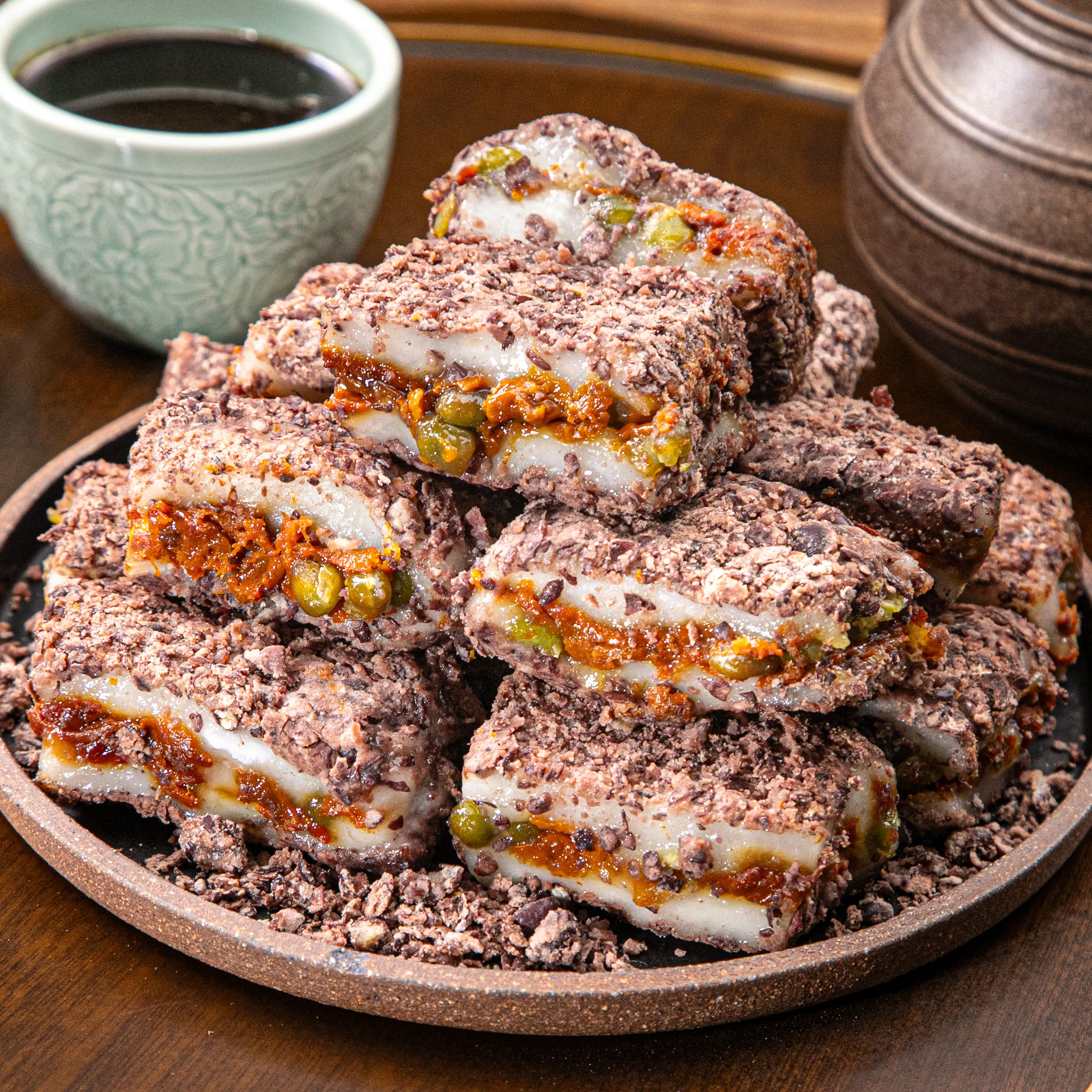 통팥 호박 찰시루떡 1kg 개별포장 전통 수제떡 간식 - 1