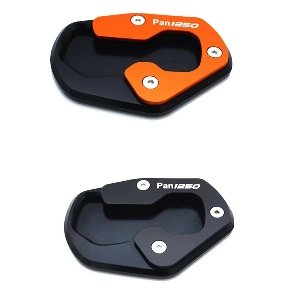 Motorfiets Kickstand Verlengplaat Voet Zijstandaard Vergrote Pad Voor Pan Amerika 1250 1250S 2021 2022 (Oranje)