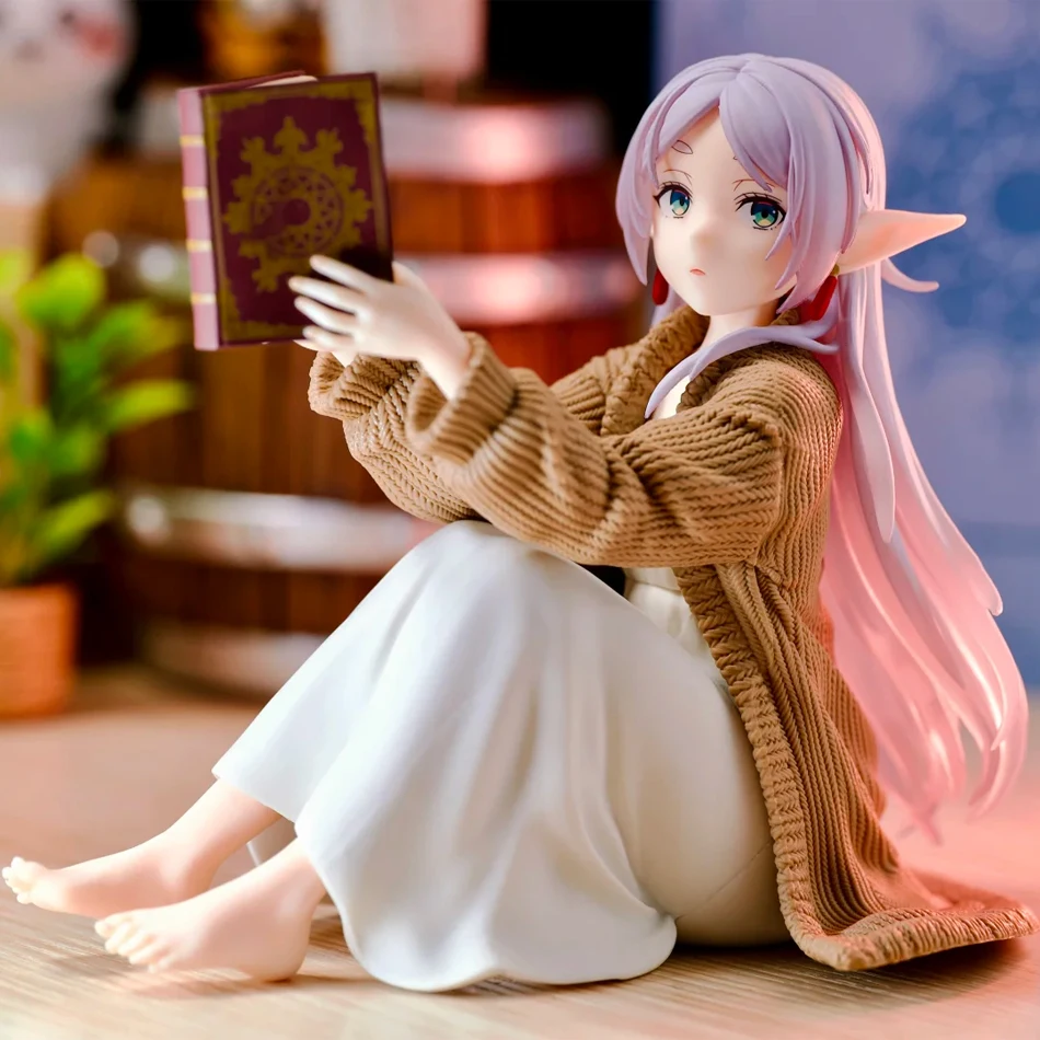 12cm frieren além do fim da jornada frieren anime figura desktop bonito noite-terno frieren figura de ação estatueta modelo boneca brinquedos