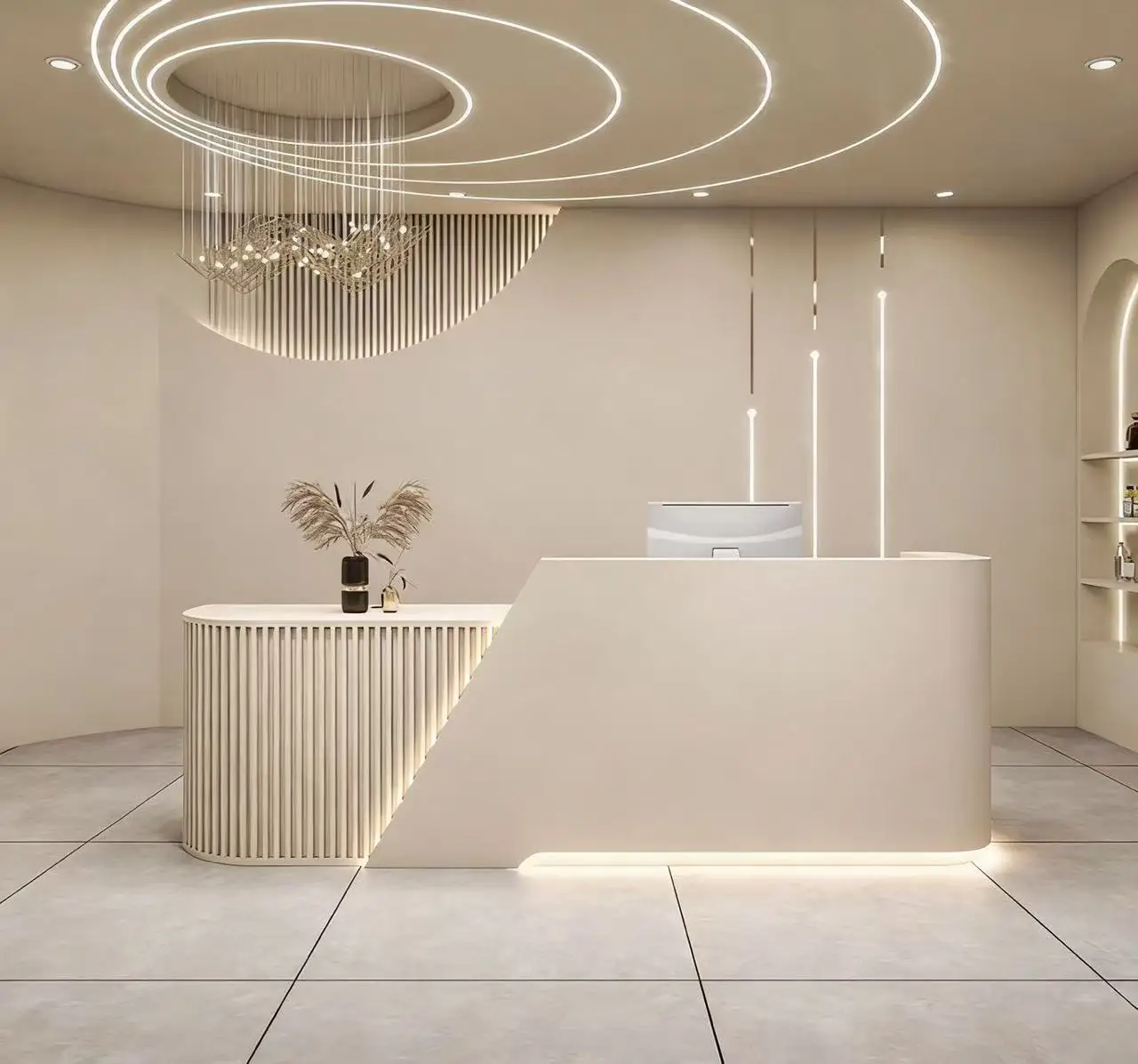 

Office Furniture Desk Set Modern Reception Desk Beauty Salon