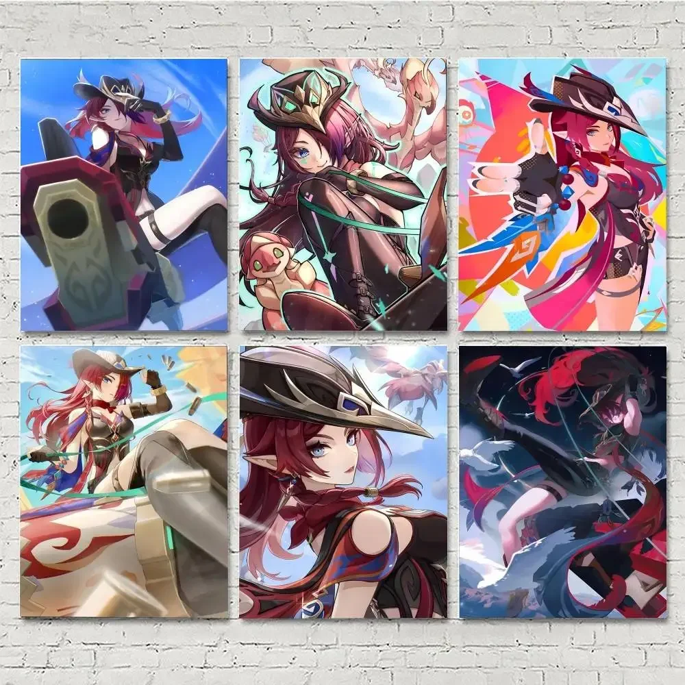Anime Game Genshin Impact Chasca Posters HD Print Vintage Wall Art Decor for Home Study Room