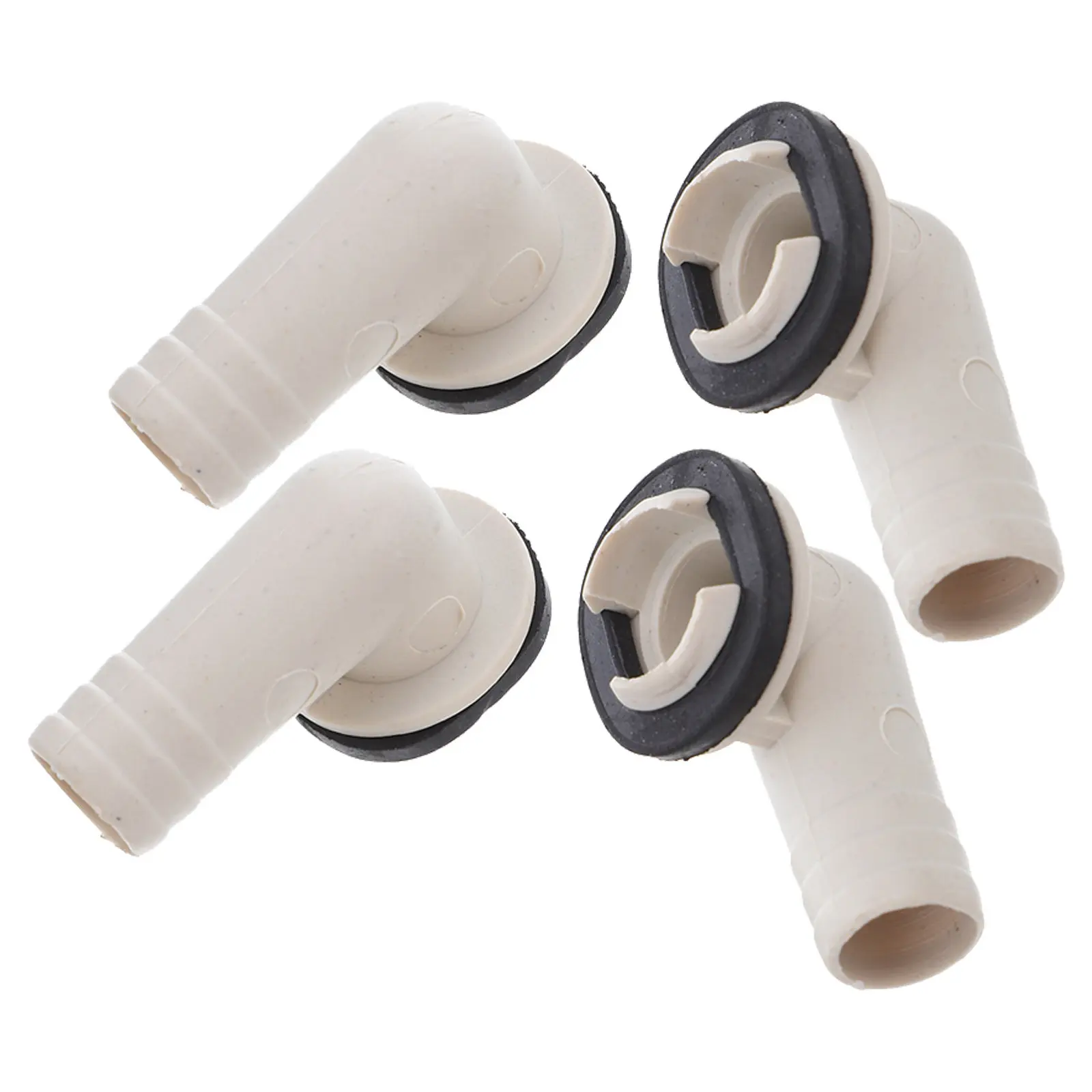 4Pcs Air Conditioner Drain Hose Connector 34 Inch 19Mm Leakproof Rubber Ring Elbow Ac Hose Extension Coupler for Split Ac