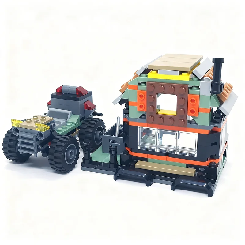 205PCS MOC Street View Park Ranger House Model Custom Building Blocks Architecture DIY Assembly Display Gift Collectible Set Set