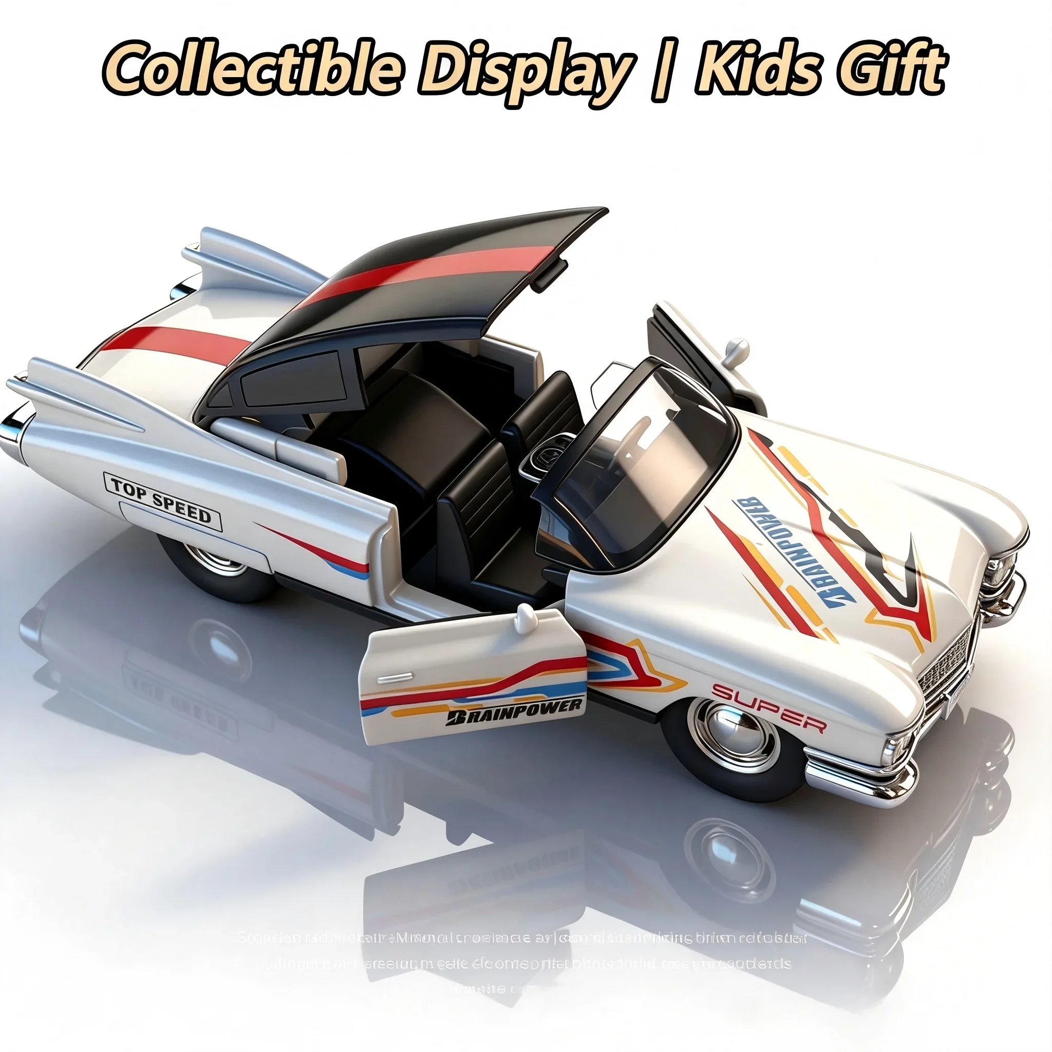 Diecast Vintage Sedan Model Pull-Back Openable Doors Alloy Metal Vehicle Birthday Gifts Home Desktop Ornament
