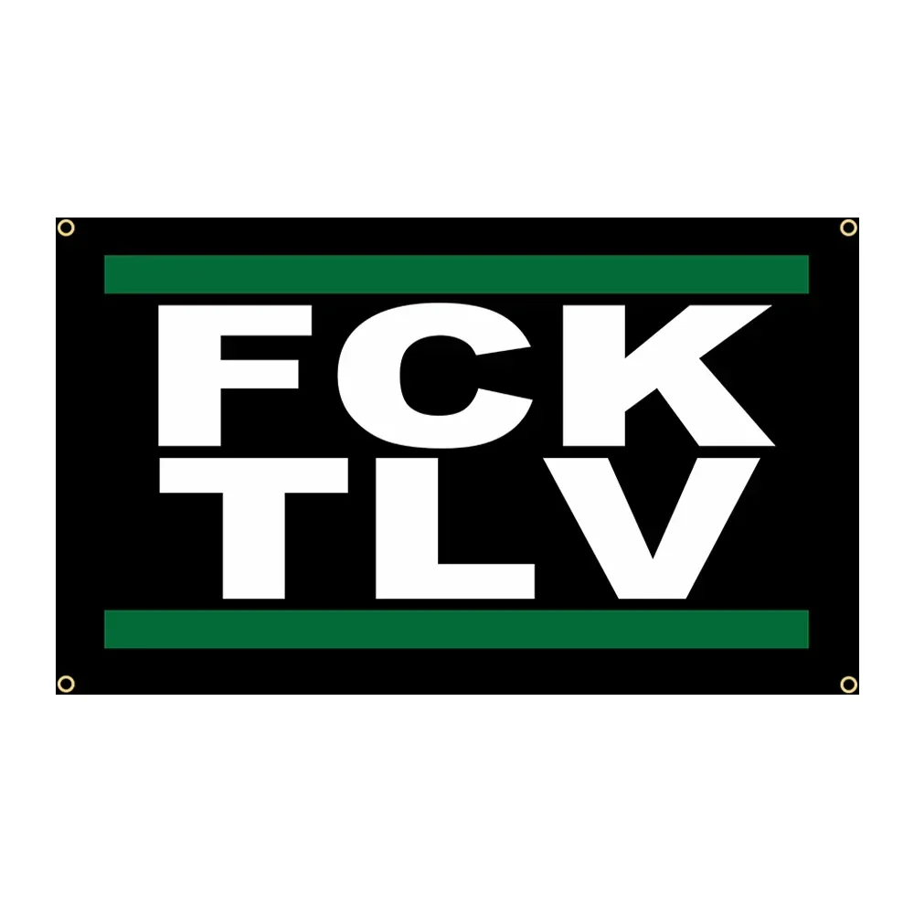 FCK TLV Haifa Lsrael FC Bandera Poliéster Impreso Banner Hogar o Exterior Para Decoración 90x150cm