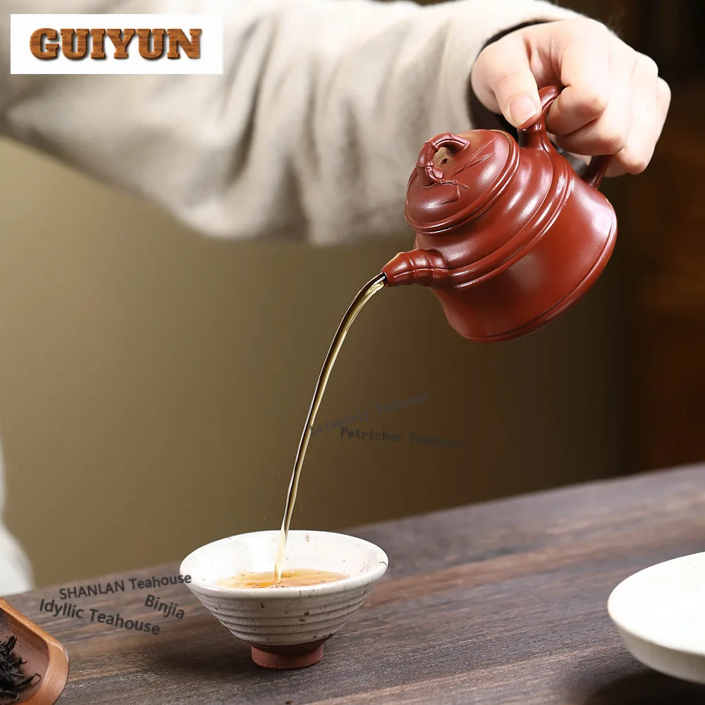190ml Classic Yixing Purple Clay Teapots Handmade Pot Raw Ore Dahongpao Mud Kettle With Filter Chinese Zisha Tea Set Cha Craft view 2