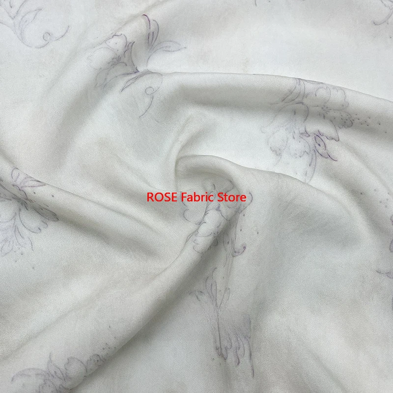 Tessuto di cotone broccato con stampa digitale floreale da 1 metro per cucire abiti eleganti Tessuto artigianale fatto a mano fai-da-te